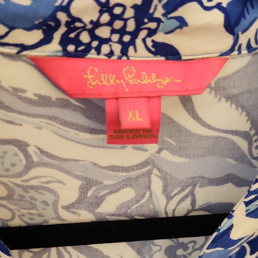 Lilly Pulitzer Luna Bay Tunic L - Picture 3 of 9